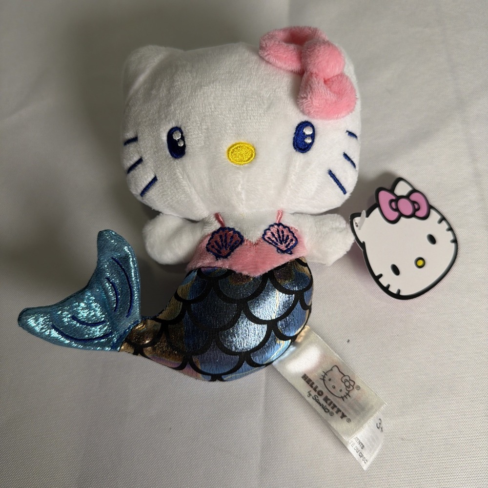 Sanrio Hello Kitty Mermaid Plush Stuffed Toy 6" NWT Fiesta